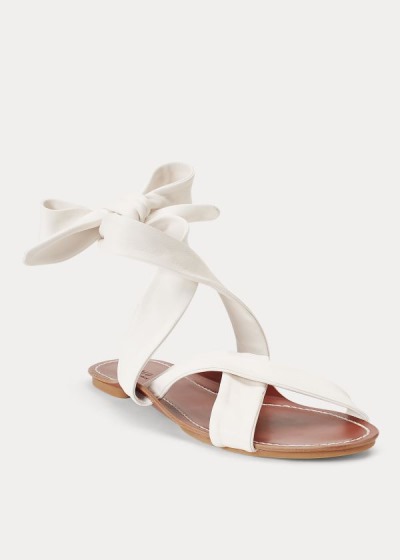 Women's Polo Ralph Lauren Leather Tie Sandals | 170842EXI